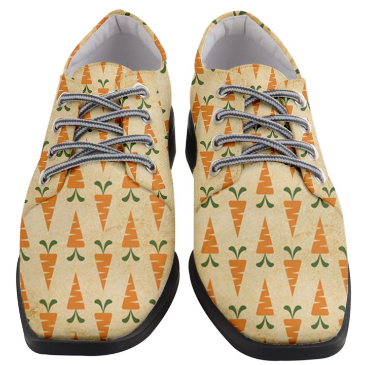 Pattern-carrot-pattern-carrot-print Women Heeled Oxford Shoes