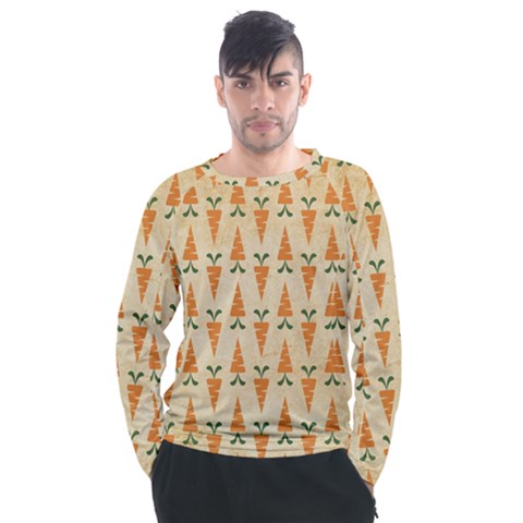 Pattern-carrot-pattern-carrot-print Men s Long Sleeve Raglan Tee by Sudhe