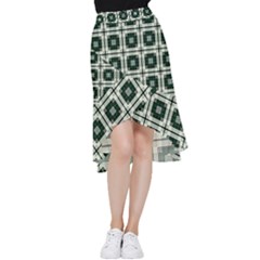 Pattern-design-texture-fashion Frill Hi Low Chiffon Skirt