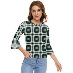 Pattern-design-texture-fashion Bell Sleeve Top