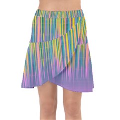 Background-colorful-texture-bright Wrap Front Skirt