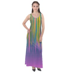 Background-colorful-texture-bright Sleeveless Velour Maxi Dress by Sudhe