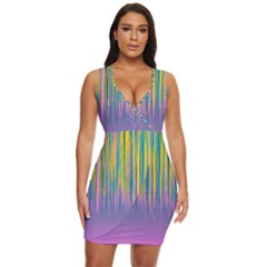 Background-colorful-texture-bright Draped Bodycon Dress