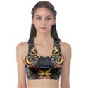 Tiger-predator-abstract-feline Sports Bra View1