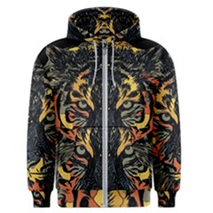 Tiger-predator-abstract-feline Men s Zipper Hoodie