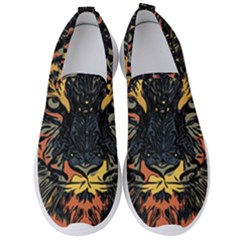 Tiger-predator-abstract-feline Men s Slip On Sneakers by Sudhe