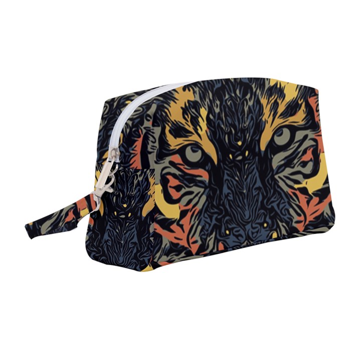 Tiger-predator-abstract-feline Wristlet Pouch Bag (Medium)