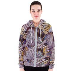 Abstract-drawing-design-modern Women s Zipper Hoodie by Sudhe