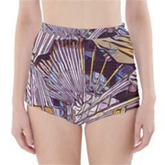 Abstract-drawing-design-modern High-waisted Bikini Bottoms by Sudhe