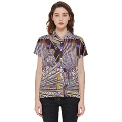 Abstract-drawing-design-modern Short Sleeve Pocket Shirt