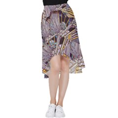 Abstract-drawing-design-modern Frill Hi Low Chiffon Skirt