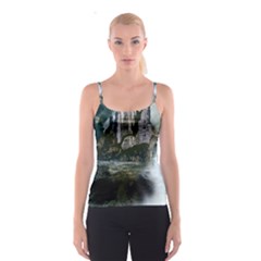 Sea-island-castle-landscape Spaghetti Strap Top by Sudhe