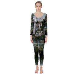 Sea-island-castle-landscape Long Sleeve Catsuit by Sudhe