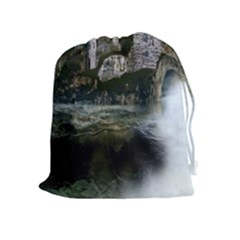 Sea-island-castle-landscape Drawstring Pouch (xl) by Sudhe