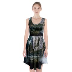 Sea-island-castle-landscape Racerback Midi Dress by Sudhe