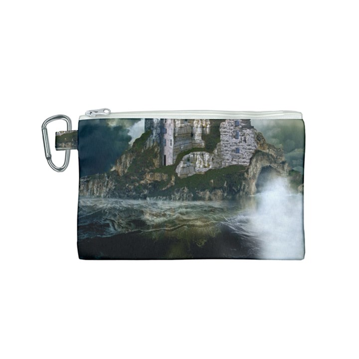 Sea-island-castle-landscape Canvas Cosmetic Bag (Small)