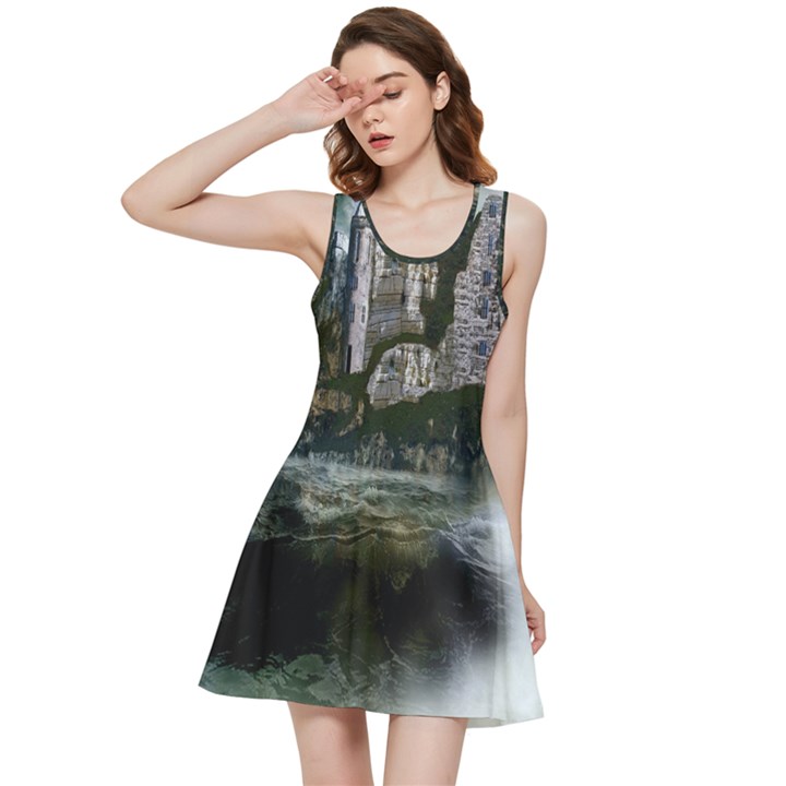 Sea-island-castle-landscape Inside Out Racerback Dress