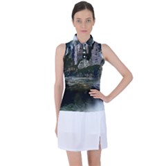 Sea-island-castle-landscape Women s Sleeveless Polo Tee by Sudhe