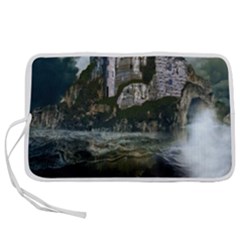 Sea-island-castle-landscape Pen Storage Case (l) by Sudhe