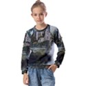 Sea-island-castle-landscape Kids  Long Sleeve Tee with Frill  View1