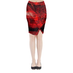 Planet-hell-hell-mystical-fantasy Midi Wrap Pencil Skirt by Sudhe