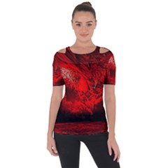 Planet-hell-hell-mystical-fantasy Shoulder Cut Out Short Sleeve Top by Sudhe