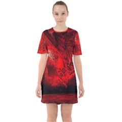 Planet-hell-hell-mystical-fantasy Sixties Short Sleeve Mini Dress by Sudhe