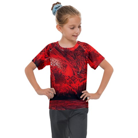 Planet-hell-hell-mystical-fantasy Kids  Mesh Piece Tee by Sudhe