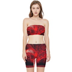 Planet-hell-hell-mystical-fantasy Stretch Shorts And Tube Top Set by Sudhe