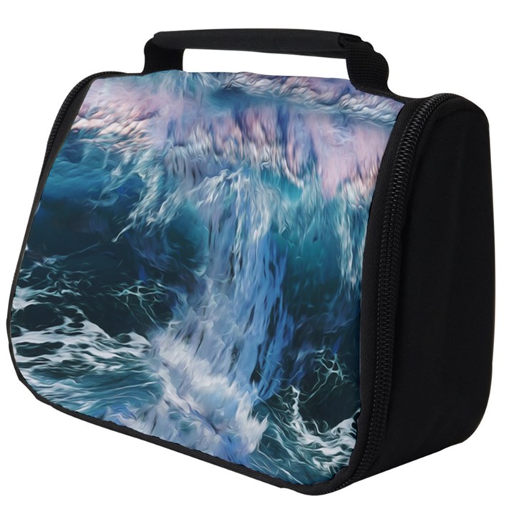 Sea-waves-ocean-water-beach-surf Full Print Travel Pouch (Big)