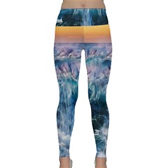 Sea-waves-ocean-water-beach-surf Lightweight Velour Classic Yoga Leggings