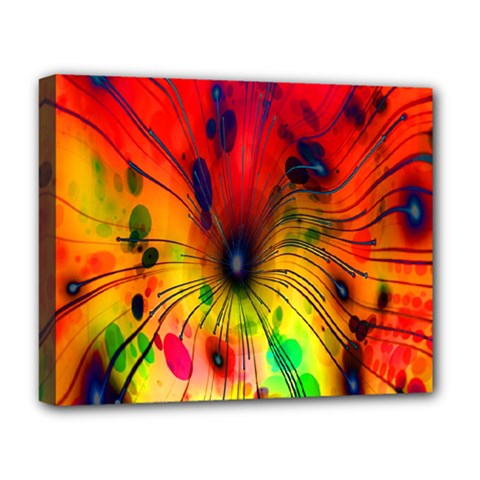 Color-background-structure-lines Deluxe Canvas 20  X 16  (stretched) by Sudhe