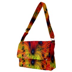 Color-background-structure-lines Full Print Messenger Bag (m) by Sudhe