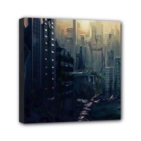 Apocalypse-post-apocalyptic Mini Canvas 6  X 6  (stretched) by Sudhe