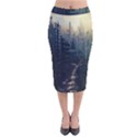 Apocalypse-post-apocalyptic Velvet Midi Pencil Skirt View1