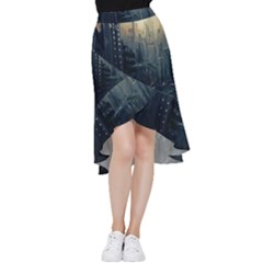 Apocalypse-post-apocalyptic Frill Hi Low Chiffon Skirt