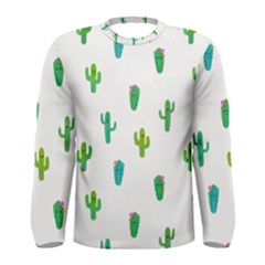 Funny Cacti With Muzzles Men s Long Sleeve Tee