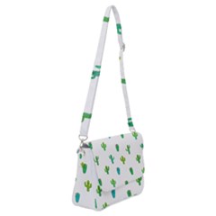 Funny Cacti With Muzzles Shoulder Bag With Back Zipper by SychEva