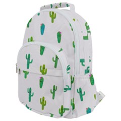 Funny Cacti With Muzzles Rounded Multi Pocket Backpack by SychEva