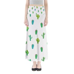 Funny Cacti With Muzzles Full Length Maxi Skirt by SychEva