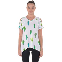 Funny Cacti With Muzzles Cut Out Side Drop Tee by SychEva