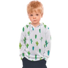 Funny Cacti With Muzzles Kids  Overhead Hoodie by SychEva