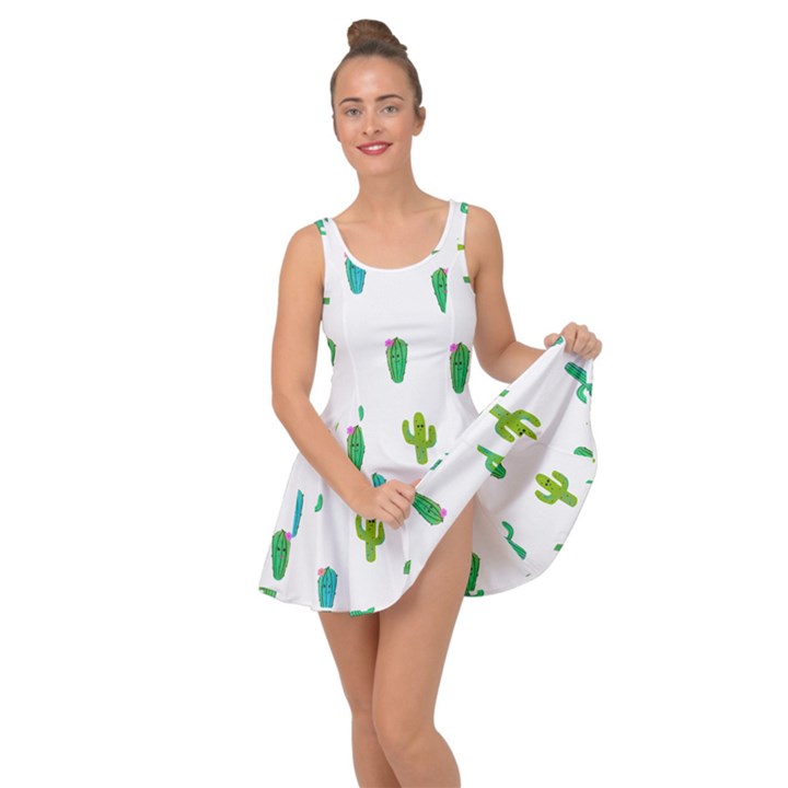 Funny Cacti With Muzzles Inside Out Casual Dress