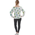 Funny Cacti With Muzzles Off Shoulder Long Sleeve Velour Top View2