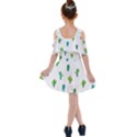 Funny Cacti With Muzzles Kids  Shoulder Cutout Chiffon Dress View2