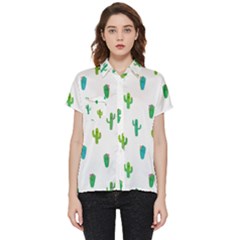 Funny Cacti With Muzzles Short Sleeve Pocket Shirt by SychEva