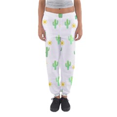 Green Cacti With Sun Women s Jogger Sweatpants by SychEva