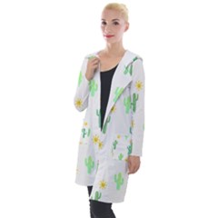 Green Cacti With Sun Hooded Pocket Cardigan by SychEva