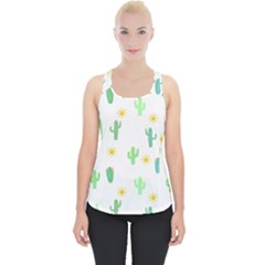 Green Cacti With Sun Piece Up Tank Top by SychEva