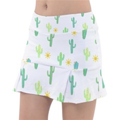 Green Cacti With Sun Classic Tennis Skirt by SychEva